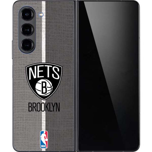 NBA Brooklyn Nets Canvas Galaxy Z Fold5 5G Skin